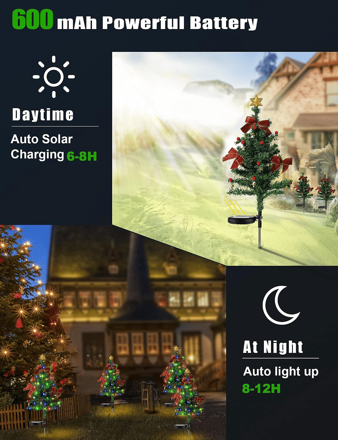 🔥Last Day 49%OFF - 🎄Solar Christmas Trees Lights Outdoor Decoration Waterproof