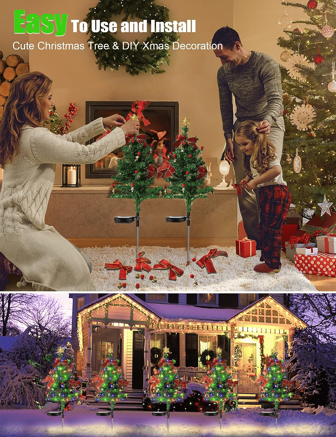 🔥Last Day 49%OFF - 🎄Solar Christmas Trees Lights Outdoor Decoration Waterproof