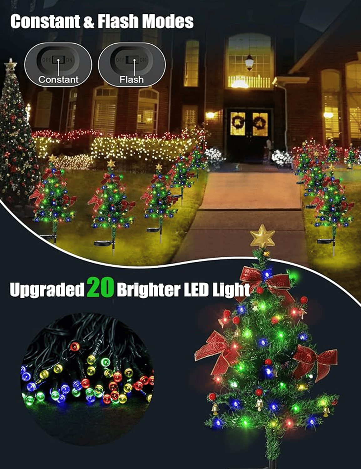 🔥Last Day 49%OFF - 🎄Solar Christmas Trees Lights Outdoor Decoration Waterproof