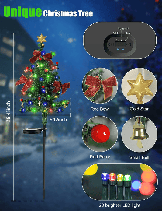 🔥Last Day 49%OFF - 🎄Solar Christmas Trees Lights Outdoor Decoration Waterproof