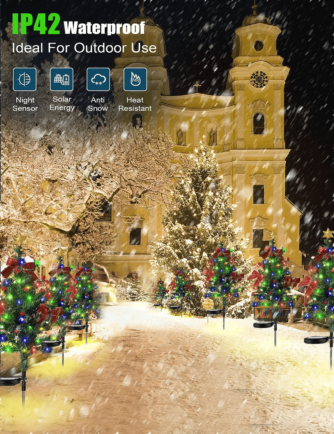 🔥Last Day 49%OFF - 🎄Solar Christmas Trees Lights Outdoor Decoration Waterproof